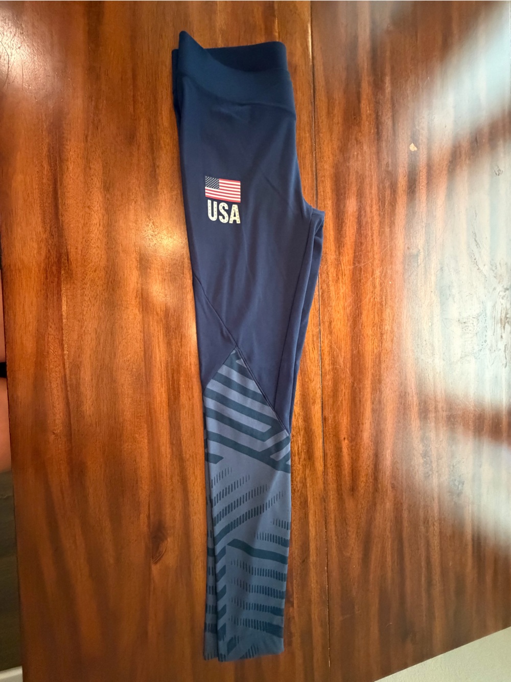 Adidas Navy USA Flag Athletic Leggings